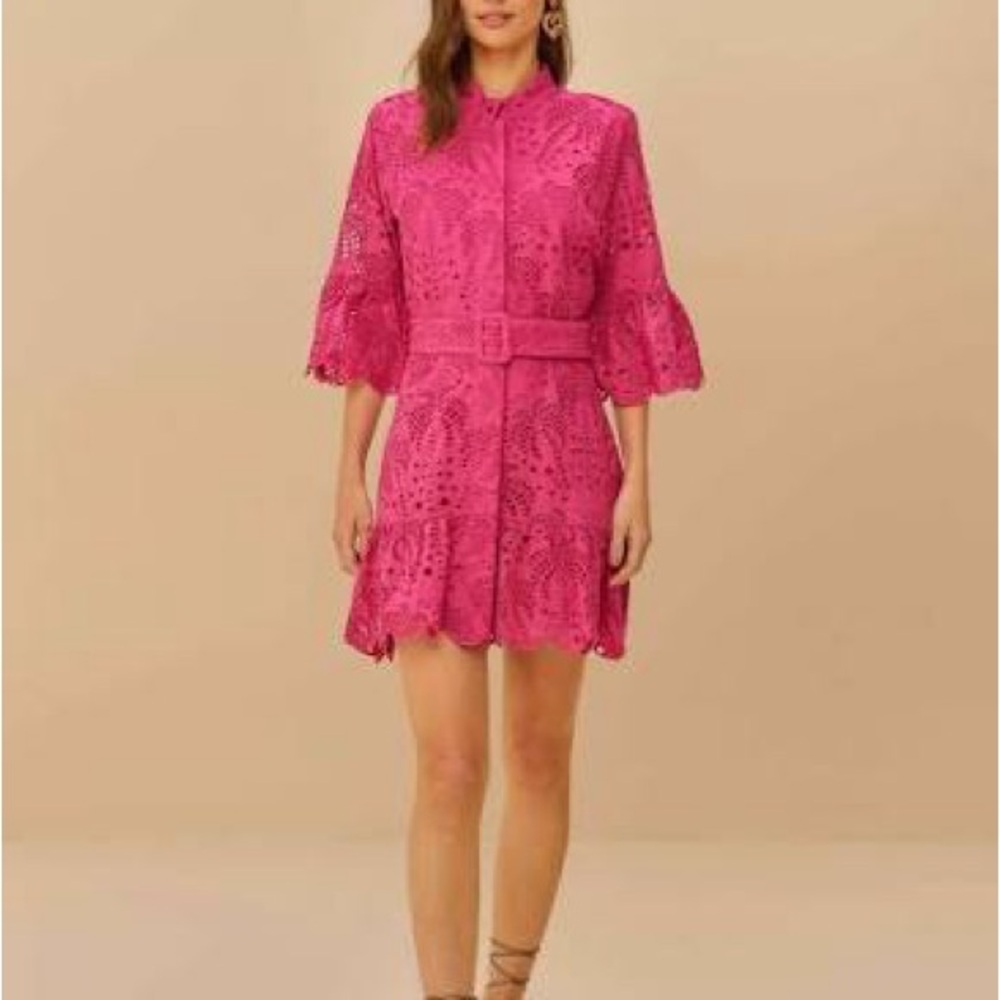 NWT FARM Rio Palm Tree Mini Dress